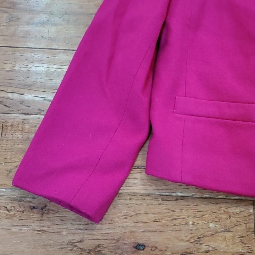 Appleseed's wool hot pink crop blazer